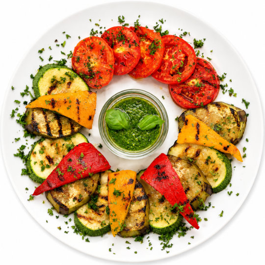Carpaccio di Verdure al Pesto